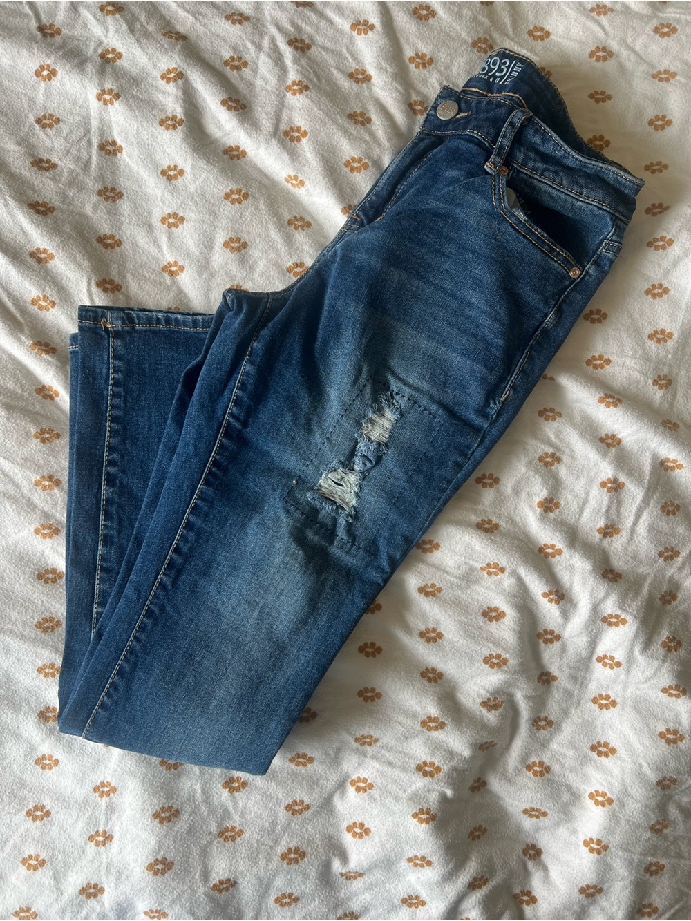 Women’s Skinny Distressed Blue Jeans